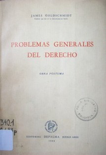 Problemas generales del derecho