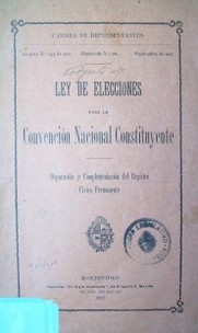 Ley de elecciones para la Convención Nacional Constituyente