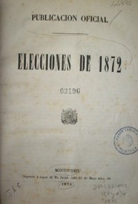 Elecciones de 1872 : publicación oficial