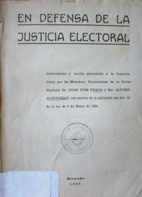 En defensa de la justicia electoral