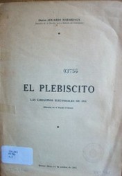 El plebiscito : las garantías electorales de 1951