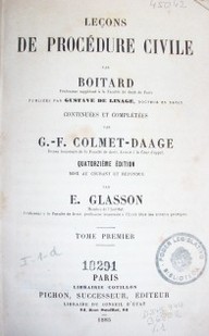 Leçons de procédure civile