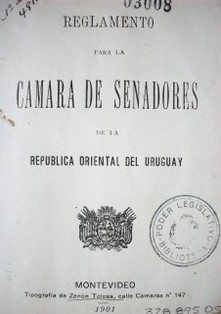 Reglamento para la Cámara de Senadores de la República Oriental del Uruguay