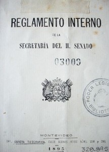 Reglamento Interno de la Secretaría del H. Senado