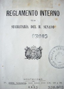 Reglamento Interno de la Secretaría del H. Senado