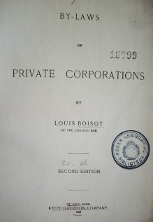 By-laws of private corporations