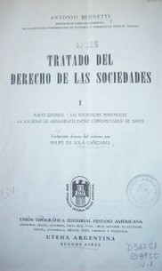 Tratado del derecho de las sociedades