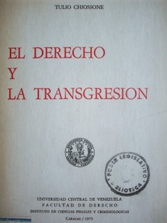 El Derecho y la transgresión