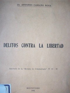 Delitos contra la libertad