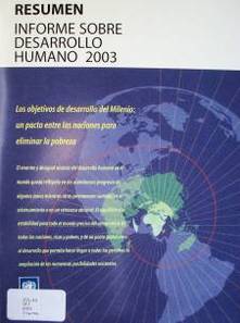 Informe sobre desarrollo humano 2003 : resumen