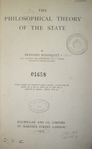 The philosophical theory of the State