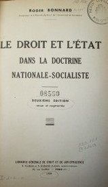 Le droit et l'état dans la doctrine nationale-socialiste