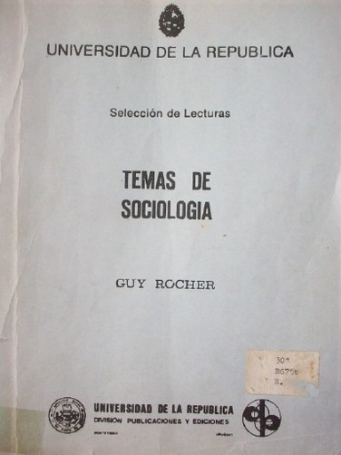 Nociones de sociología