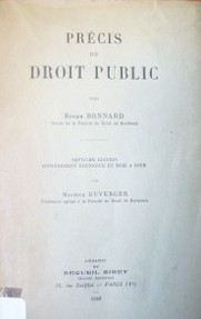 Précis de Droit Public