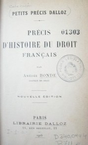 Précis d'histoire du droit français