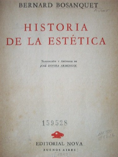 Historia de la estética