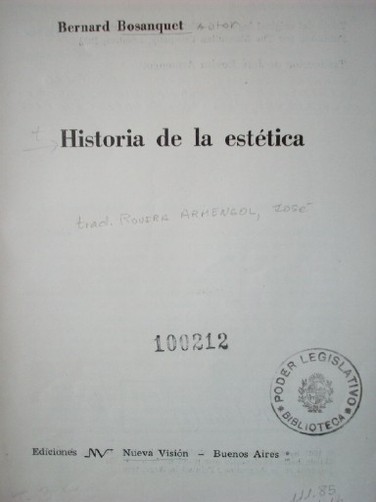 Historia de al estética