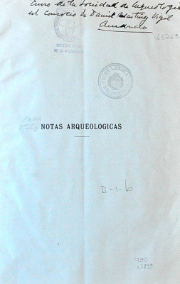 Notas arqueológicas