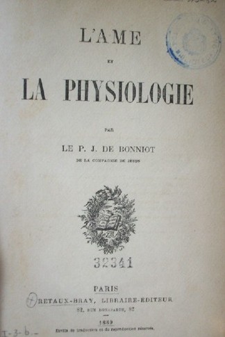 L'ame et la physiologie