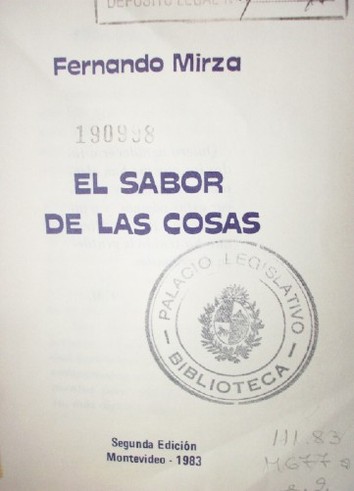 El sabor de las cosas