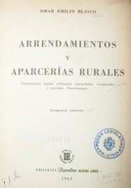 Arrendamientos y aparcerías rurales