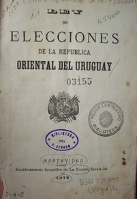 Ley de elecciones de la República Oriental del Uruguay