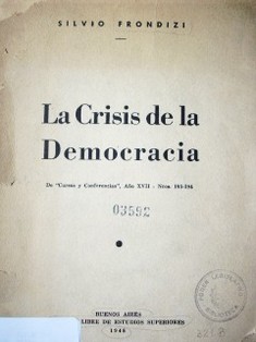 La crisis de la democracia