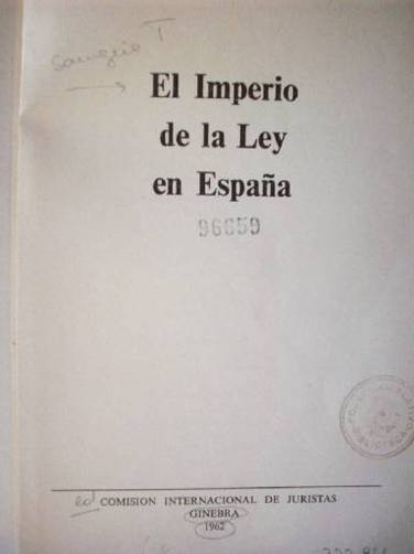 El imperio de la ley en España