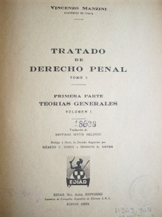 Tratado de Derecho Penal