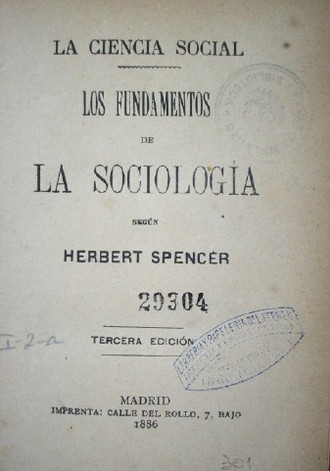 La ciencia social : los fundamentos de la sociología