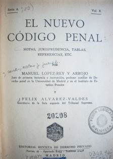 El nuevo Código Penal : notas, jurisprudencia, tablas, referencias, etc