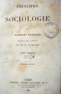 Principes de Sociologie