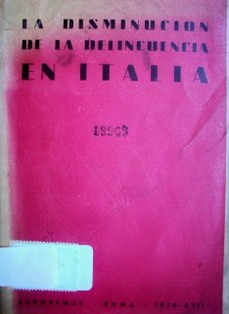 La disminución de la delincuencia en Italia