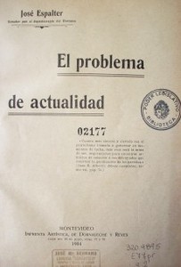 El problema de actualidad