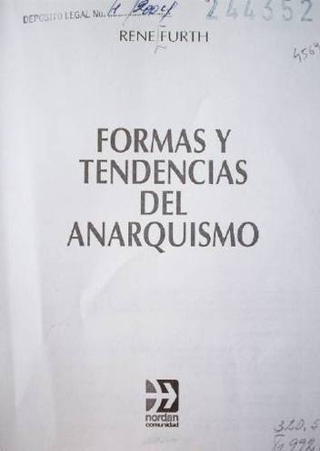 Formas y tendencias del anarquismo