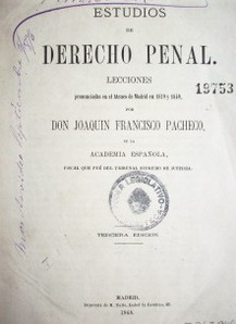 Estudios de Derecho Penal