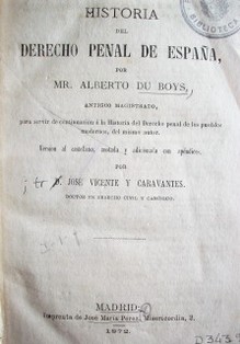 Historia del Derecho Penal de España