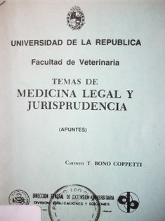 Temas de medicina legal y jurisprudencia : (apuntes)