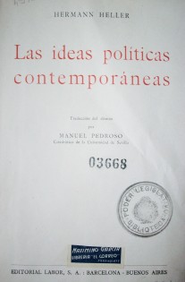 Las ideas políticas contemporáneas