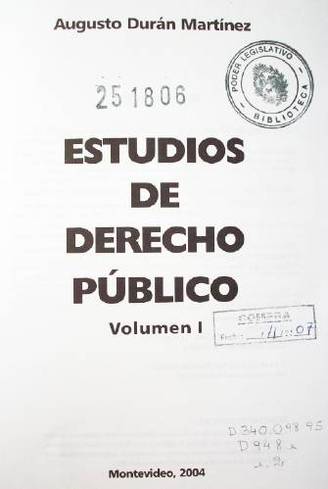 Estudios de derecho público