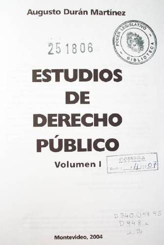 Estudios de derecho público