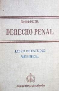 Derecho penal : parte especial : libro de estudio