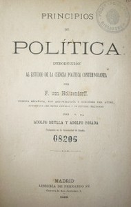 Principios de política : introducción al estudio de la ciencia política contemporánea