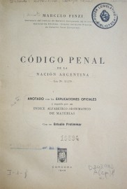 Código Penal de la Nación Argentina : ley Nº 11.179
