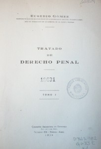 Tratado de Derecho Penal