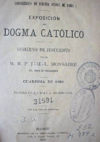 Exposición del dogma católico : gobierno de Jesucristo
