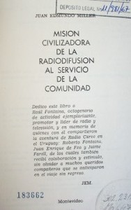 Misión civilizadora de la radiodifusión al servicio de la comunidad