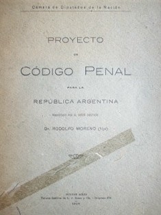 Proyecto de Código Penal para la República Argentina