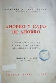 Ahorro y cajas de ahorro