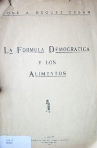 La fórmula democrática y los alimentos